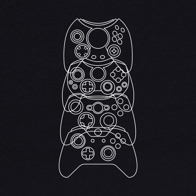 Xbox Controller Evolution (White Lines) by ZeroSagitary